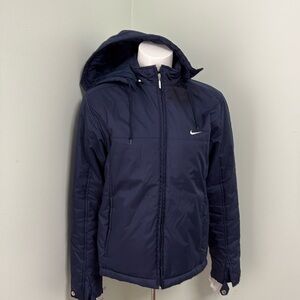 Nike navy blue puffer jacket small